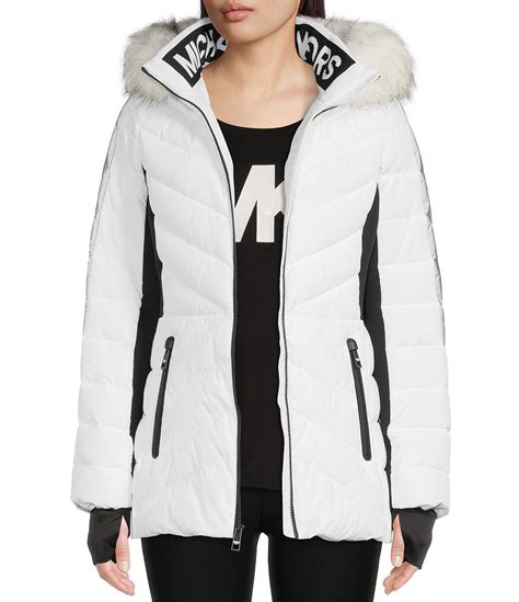 white puffer jacket michael kors|Michael Kors puffer jackets men's.